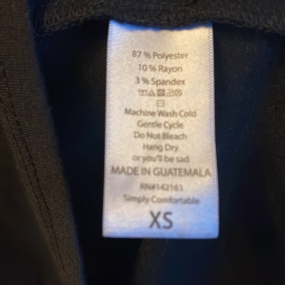 LuLaRoe Dress Black with Grey Sleeves XS - Picture 3 of 3